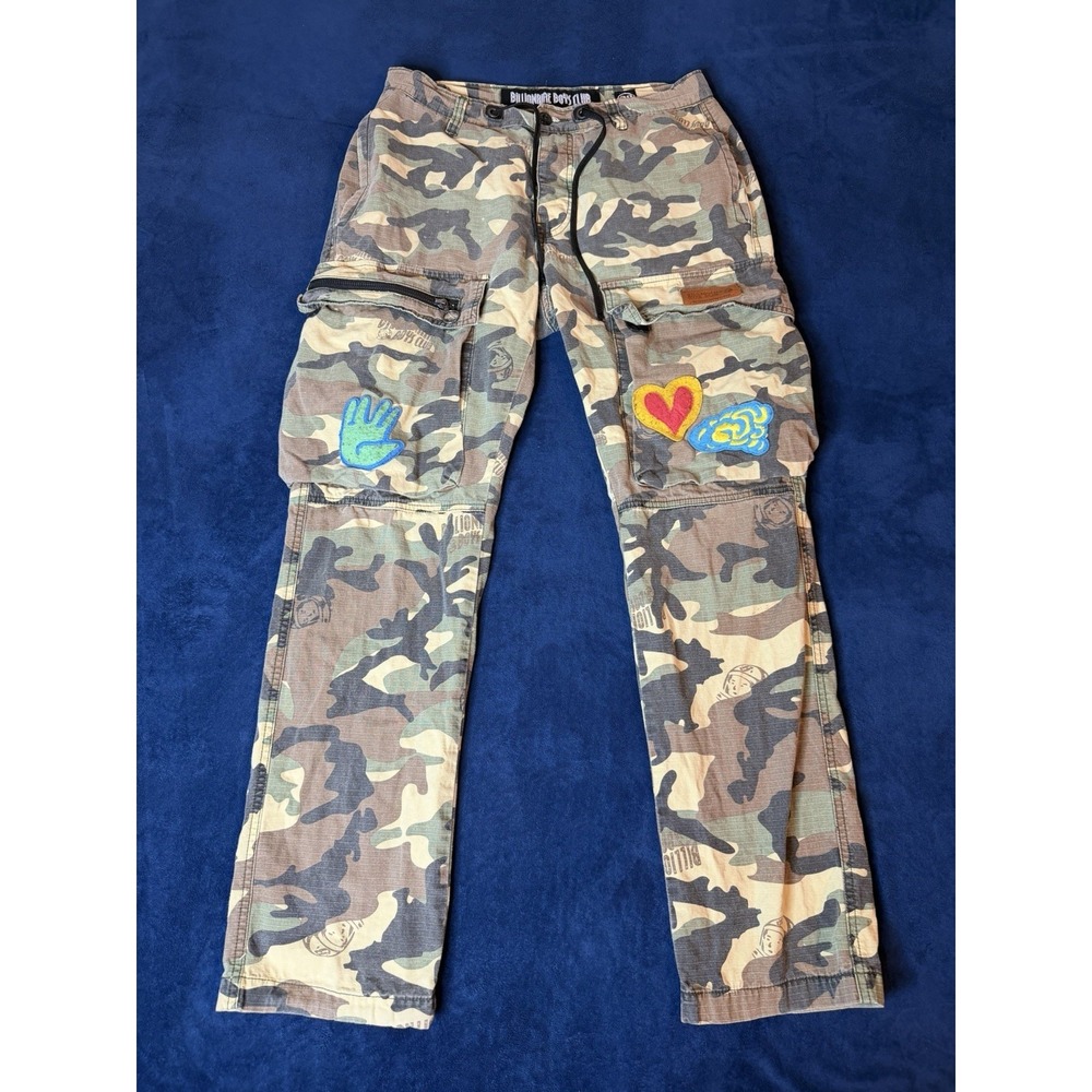 Billionaire Boys Club Camo Cargo Pants Mens Size 30 Rare Streetwear Ripstop